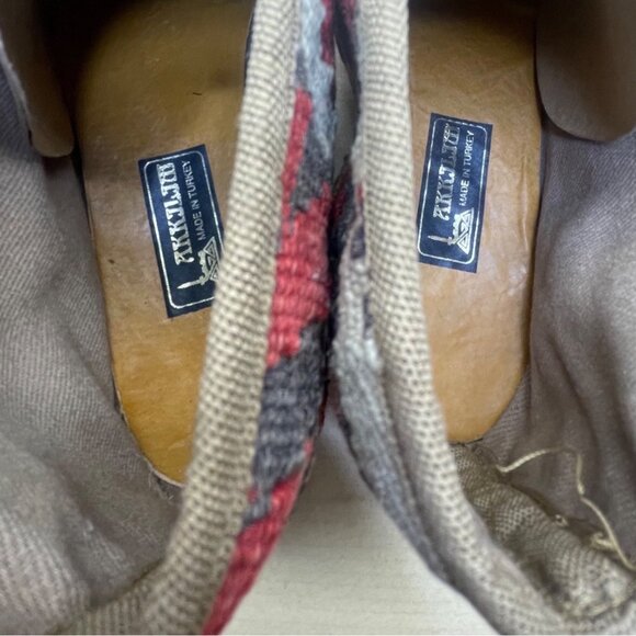 Akkijim Women’s Multicolor Ethnic Handmade Kilim Leather Ankle Boots Size 8 - Picture 5 of 9